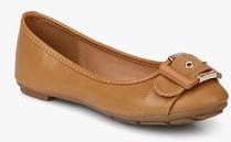 Solovoga Museebal Camel Buckled Belly Shoes women