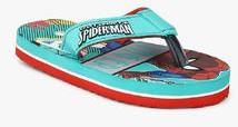 Spiderman Aqua Blue Flip Flops boys