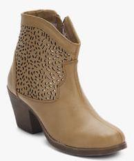 Steppings Khaki Ankle Length Boots women