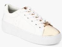 Steve Madden Bertie M White Metallic Casual Sneakers women