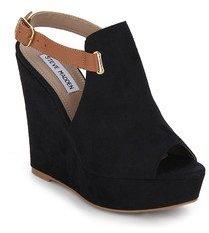 Steve Madden Fergee Black Wedges women