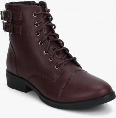 Steve Madden Flintt Burgundy Heeled Boots women