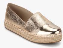 Steve Madden Prioriti Golden Metallic Espadrille Lifestyle Shoes women