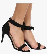 Steve Madden Veexx Black Ankle Strap Stilettos women