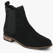 Superdry Black Millie Suede Chelsea Boots women