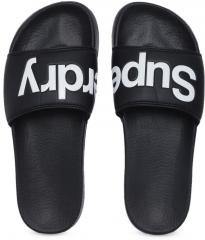 Superdry Black Printed Sliders men