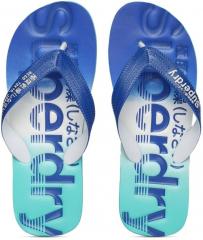 Superdry Blue Printed Thong Flip Flops men