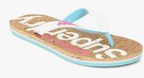 Superdry Cork Colour Pop White Flip Flops women