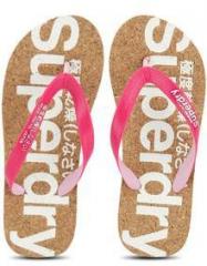 Superdry Cork Pink Flip Flops women