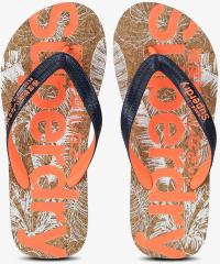 Superdry Navy Blue Printed Thong Flip Flops women