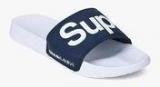 Superdry Pool Slide Navy Blue Flip Flops Women