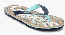 Superdry Printed Cork Navy Blue Flip Flops women