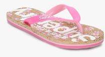 Superdry Printed Cork Pink Flip Flops women