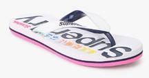 Superdry Rainbow Scuba White Flip Flops women