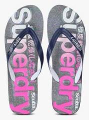 Superdry Scuba Faded Logo Navy Blue Flip Flops women