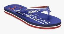 Superdry Track & Field Blue Flip Flops men