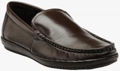 Teakwood Leathers Brown Slip On Shoes men