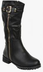 Ten Calf Length Black Boots women