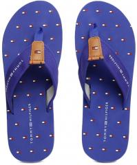 Tommy Hilfiger Blue Synthetic Thong Flip Flops men