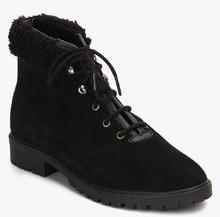 Topshop Birdy Black Ankle Length Boots women