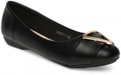 Tresmode Black Embellished Ballerinas women