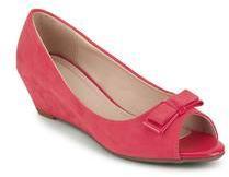 Tresmode Riwedge Pink Peep Toes women