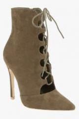 Truffle Collection Ankle Length Khaki Boots women