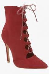 Truffle Collection Ankle Length Maroon Boots women