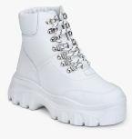 Truffle Collection White Heeled Boots Women