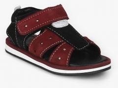 Tuskey Maroon Casual Leather Sandal boys