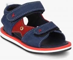 Tuskey Navy Blue Leather Sandals boys