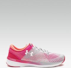 Under Armour Pink & Grey Threadborne Push Training Shoes women