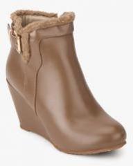 Under Knee Brown Ankle Length Boots women