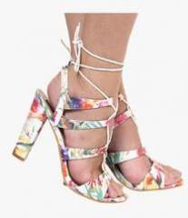 Under Knee Multicoloured Tie Up Stilettos women