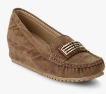 Under Knee Tan Moccasins women