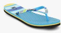 United Colors Of Benetton Aqua Blue Striped Flip Flops women