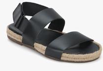 United Colors Of Benetton Black Espadrille Sandals men