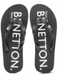 United Colors Of Benetton Black Flip Flops men