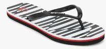 United Colors Of Benetton Black Striped Flip Flops women