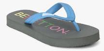 United Colors Of Benetton Blue Flip Flops boys