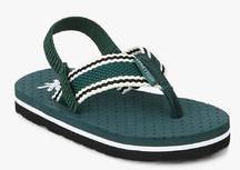 United Colors Of Benetton Green Flip Flops boys