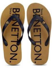 United Colors Of Benetton Khaki Flip Flops men