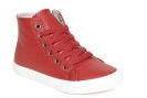 United Colors Of Benetton Kids Red Solid Synthetic Mid Top Sneakers