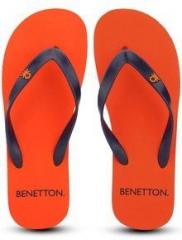 United Colors Of Benetton Orange Flip Flops men