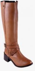 Urban Country Knee Length Tan Boots women