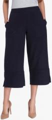 Vero Moda Navy Blue Solid Regular Fit Culottes women