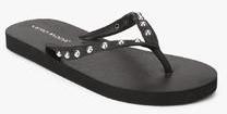 Vero Moda Vmstuds Black Floral Flip Flops women