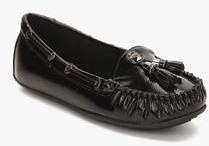 Wet Blue Black Moccasins women