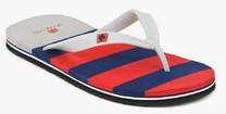 Woodland Light Grey Striped Flip Flops men