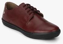 Woodland Maroon Derby Lifestyle Shoes women